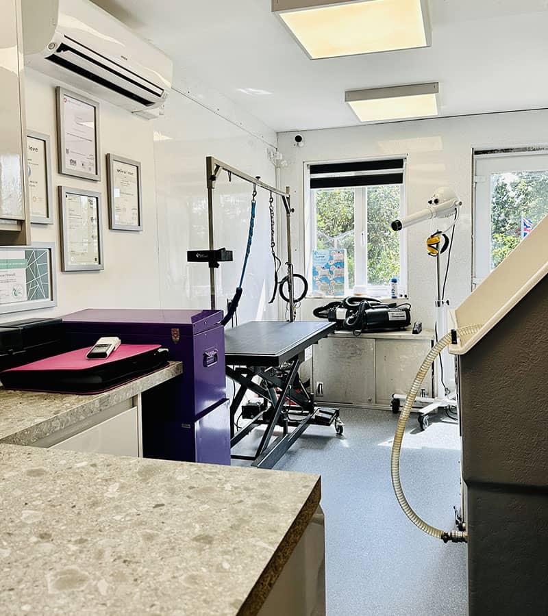 TJ Grooming area